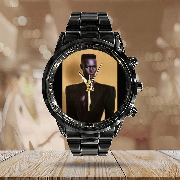 Discover Grace Jones Calendar Steel Band Watch
