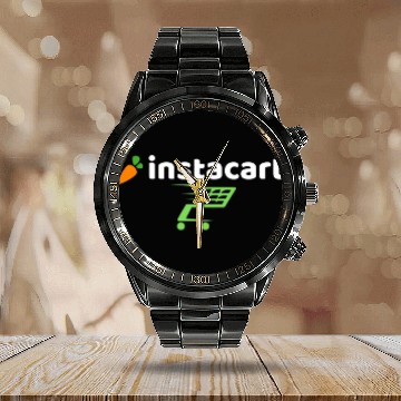 Discover Instacart Personal Shopper Calendar Steel Band Watch