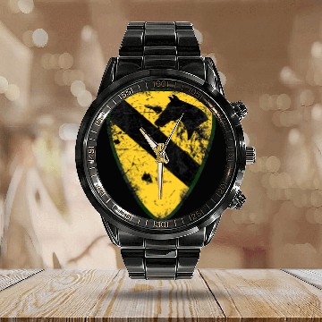 Discover Original 1st Cavalry Division Vintage Calendar Steel Band Watch Gift Calendar Steel Band Watch