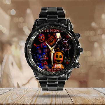 Discover FNAF 2 animatronics Calendar Steel Band Watch
