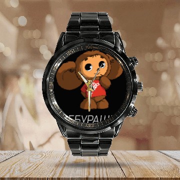 Discover Cheburashka Calendar Steel Band Watch