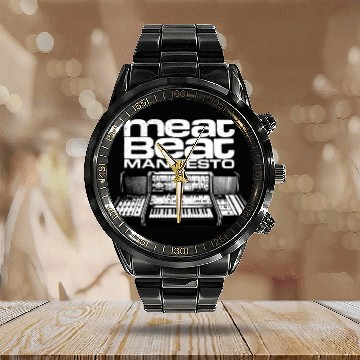 Discover Meat Beat Manifesto Calendar Steel Band Watch