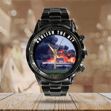 Discover Abolish the ATF Calendar Steel Band Watch