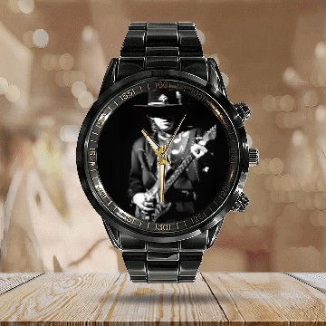 Discover Stevie Ray Vaughan Calendar Steel Band Watch