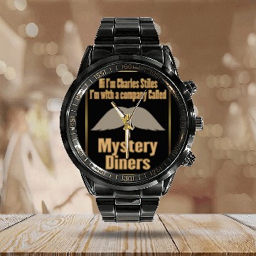 Discover Legend Charles Stiles - Mystery Diners Calendar Steel Band Watch