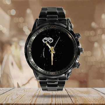 Discover annoyed kitty Calendar Steel Band Watch