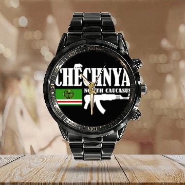 Discover chechnya north caucasus Calendar Steel Band Watch