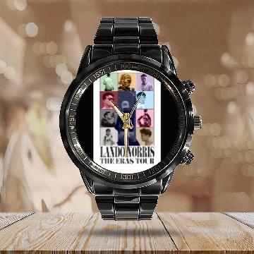 Discover Lando Norris Eras Tour 1359 Calendar Steel Band Watch