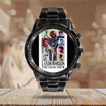 Discover Lando Norris Eras Tour 1441 Baseball Tees Calendar Steel Band Watch