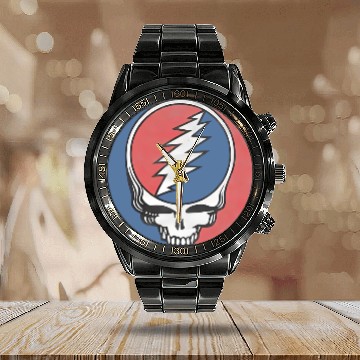 Discover Grateful Dead Unisex Calendar Steel Band Watch: Steal Your Face Classic