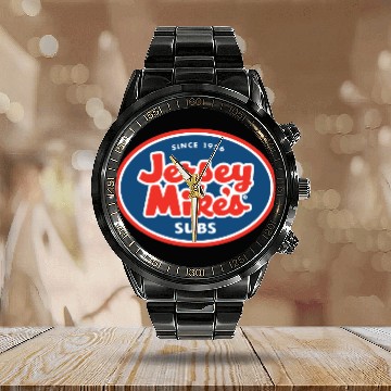 Discover Jersey Mike's Calendar Steel Band Watch