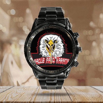 Discover Cobra Kai Eagle Fang Karate Logo Baseball Tees Calendar Steel Band Watch