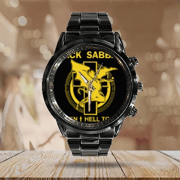 Discover 1980 Black Sabbath Heaven And Hell Tour Baseball Jerseys Calendar Steel Band Watch