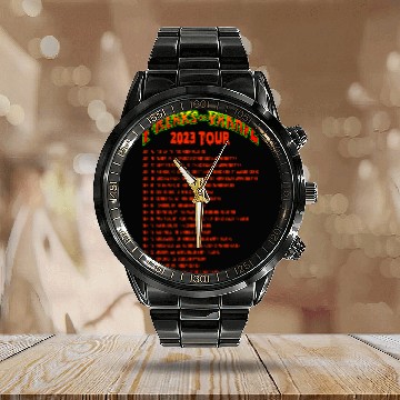 Discover Rob Zombie & Alice Cooper Freaks On Parade Tour 2023 Calendar Steel Band Watch