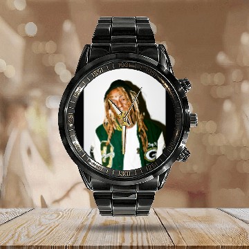 Discover Lil Wayne OVO Packers Calendar Steel Band Watch