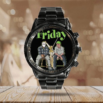 Discover Friday Unisex Calendar Steel Band Watch Match Jordan 5 Retro Green Bean