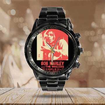 Discover Bob Marley & The Wailers 1979 Vintage Baseball Jerseys Calendar Steel Band Watch