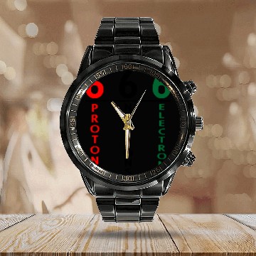 Discover Esoteric 666 Protons Neutrons Electrons - Esoteric - Calendar Steel Band Watch