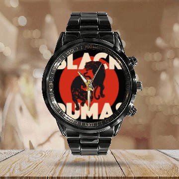Discover ojo-Black-Pumas-band-dumeang Tri-blend Calendar Steel Band Watch