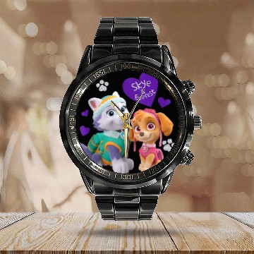 Discover PAW Patrol Skye & Everest Character Calendar Steel Band Watch