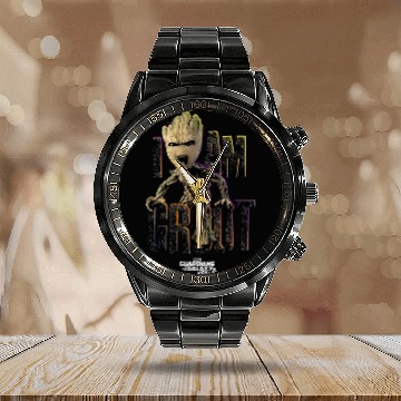 Discover Marvel Guardians Vol.2 I am GROOT Calendar Steel Band Watch