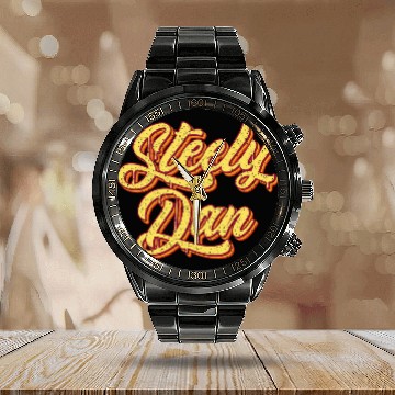 Discover Retro Steely Dan Typography - Steely Dan - Calendar Steel Band Watch