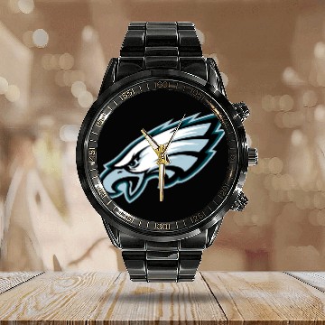 Discover Philadelphias Eagles-Logo Calendar Steel Band Watch