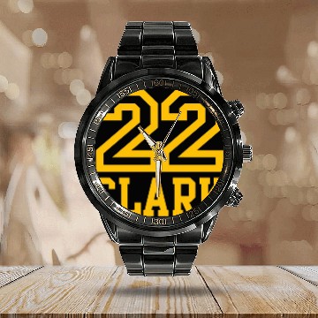 Discover Caitlin Clark 22 Baseball Jerseys Calendar Steel Band Watch
