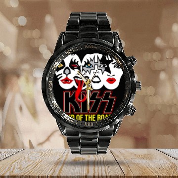 Discover Kiss Band Calendar Steel Band Watch