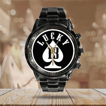 Discover Lucky 13 Calendar Steel Band Watch