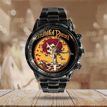 Discover Grateful Dead Grateful Skull Baseball Jerseys Calendar Steel Band Watch