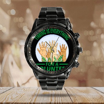 Discover Timing Everything For Volunteer Social Worker Volunteer Baseball Tees Calendar Steel Band Watch