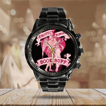 Discover Erotic Romance Book Buff Romantisc Damsel Cupid Love Angel Calendar Steel Band Watch