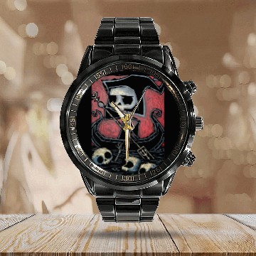 Discover Grim Reaper Sailing Boat Death occult japanese aesthetic alt Baseball Tees Calendar Steel Band Watch