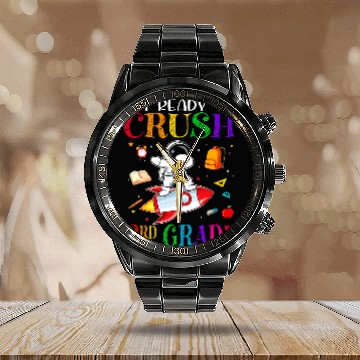 Discover Astronauts Im Ready To Crush rd Grade Dabbings Astronaut Back to School Baseball Tees Calendar Steel Band Watch