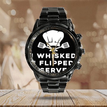 Discover Culinary Travel Writer Meme Chef Quote Calendar Steel Band Watch