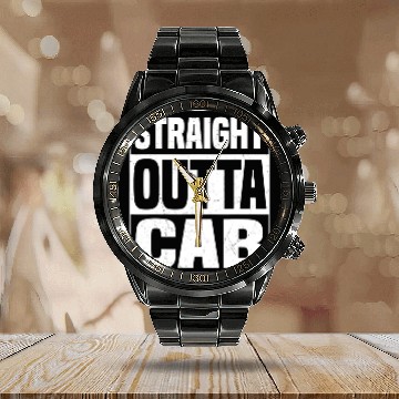 Discover Funny Trucker Big Rig SemiTrailer Truck Cab Zip Calendar Steel Band Watch