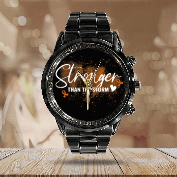 Discover Multiple Sclerosis MS Stronger Than The Storm Multiple Sclerosis Warrior Women Baseball Tees Calendar Steel Band Watch
