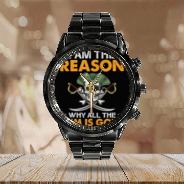 Discover I Am Im The Reason The Rum Is Gone Funny Pirate Calendar Steel Band Watch