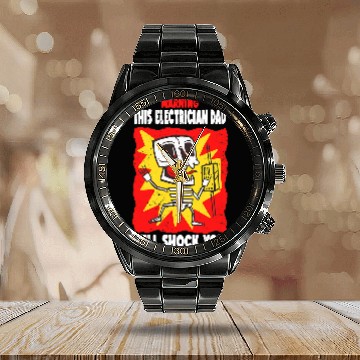 Discover Electrical Warning Electrician Dad Powerline Electrical Fathers Day Electrician Calendar Steel Band Watch