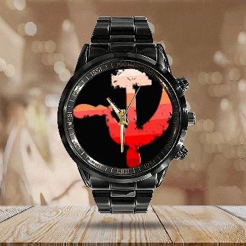 Discover Hammer And Sickle Worker Hardworkers Farmer Baseball Tees Calendar Steel Band Watch