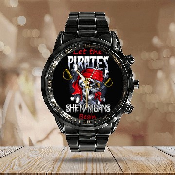 Discover Let The Pirate Shenanigans Begin Crossbones Freebooter 31 Zip Calendar Steel Band Watch
