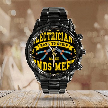 Discover Electrical Have To Strip To Make Ends Meet For Lineman Electrician Calendar Steel Band Watch