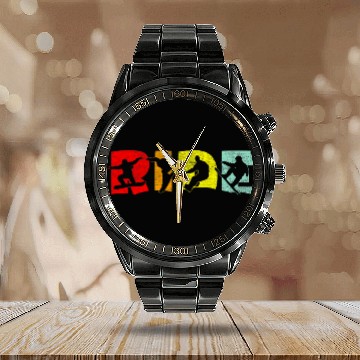 Discover Skiing Ski Snowboard RIDE Snowboarding Snowboarder Retro Sunset Gift Baseball Tees Calendar Steel Band Watch