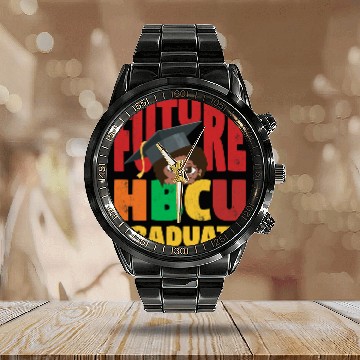 Discover Future HBCU Graduate For Pride African American Kids Baseball Tees Calendar Steel Band Watch
