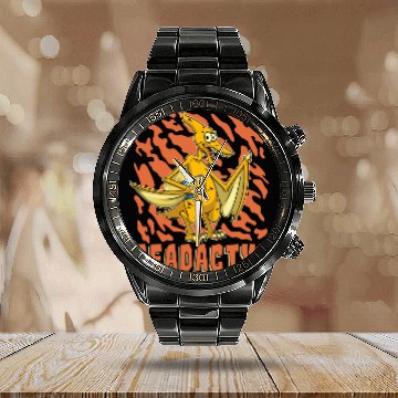 Discover Bookworm Cute Literature Novel Books Dinosaur Reading Calendar Steel Band Watch