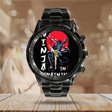 Discover Ninja Ninjutsu Samurai Shaolin Shuriken Karate Katana Japan 3 Calendar Steel Band Watch