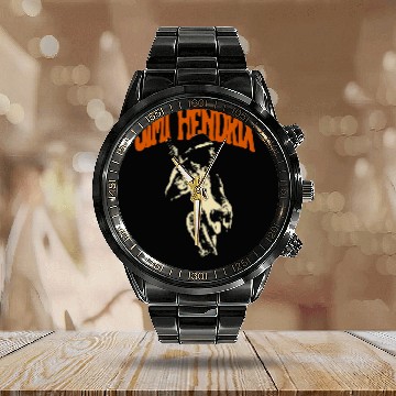 Discover Guitarist Jimi Hendrix Guitar Calendar Steel Band Watch