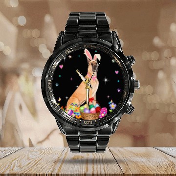 Discover Dog Great Dane Cute Great Dane Easter Day Bunny Eggs Easter Costume Womens 1 Zip Calendar Steel Band Watch