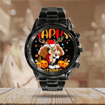 Discover Funny Ladybug Lover Happy Ladybug HelloThanksMas Calendar Steel Band Watch